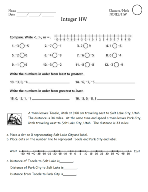 Integer Homework Assignment