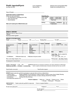 Health Appraisal for Sports Participation