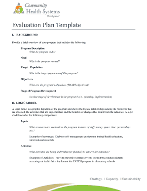 Evaluation Plan Template