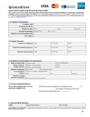 Questionnaire for Business Partners