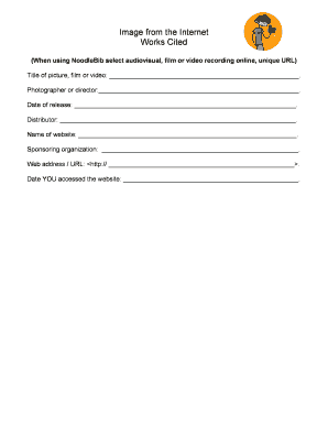 Citation Form for Internet Images