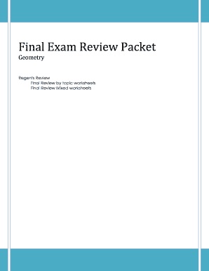 Geometry Final Exam Review Packet