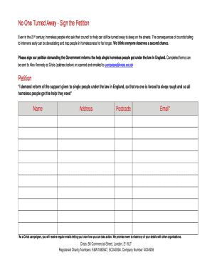 No One Turned Away Petition