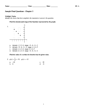Chapter 2 Math Quiz Template