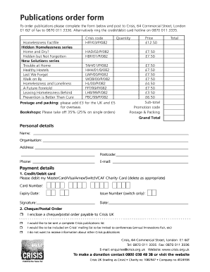 Publications Order Form