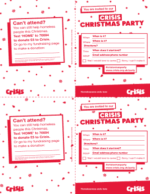 Crisis Christmas Party RSVP