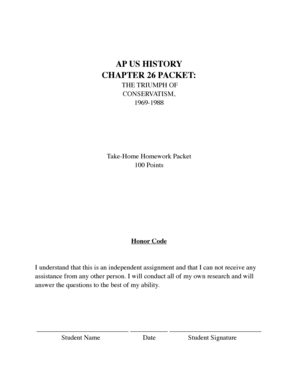 Henrico school calendar 23 24 printable - AP US HISTORY CHAPTER 26 PACKET: THE TRIUMPH OF CONSERVATISM, 19691988 TakeHome Homework Packet 100 Points Honor Code I understand that this is an independent assignment and that I can not receive any assistance from any other person