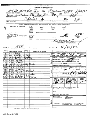 Alabama Drilled Well Report