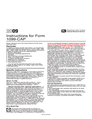 Instructions for Form 1099-CAP
