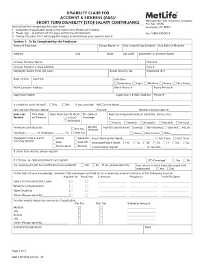 Disability Claim Form