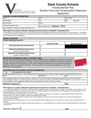 Stark County Schools Flexible Benefit Plan Election Form