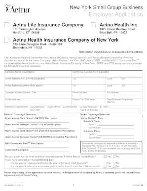 Aetna Employer Application Form