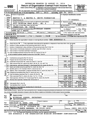 IRS Form 990 2012