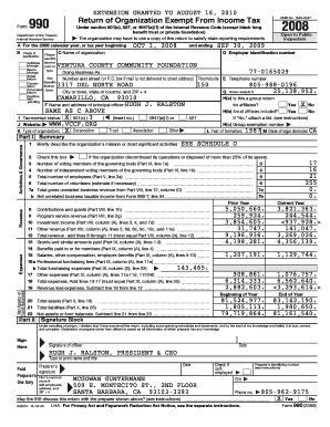 Form 990 Tax Return