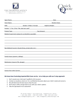 Life Insurance Application Form