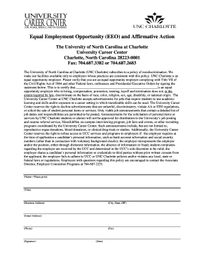 Equal Employment Opportunity Certification Form