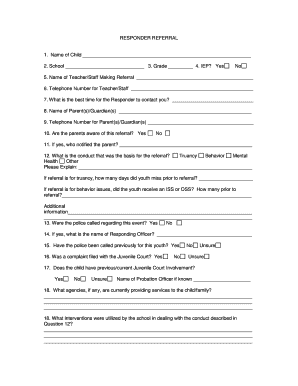 Responder Referral Form