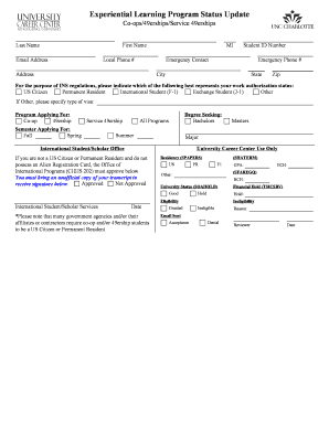 Experiential Learning Program Application Form