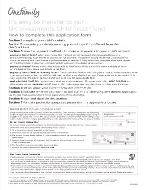 UK Investments Child Trust Fund Application