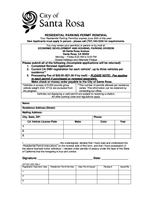 Residential Parking Permit Renewal
