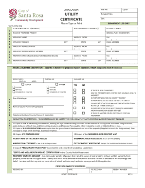 Utility Certificate Application