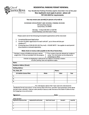 Residential Parking Permit Renewal