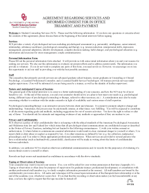Student Counseling Services Agreement