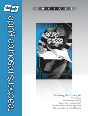 Teacher's Resource Guide for Vocabulary and Reading Activities