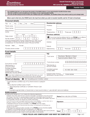 Superannuation Transfer Form