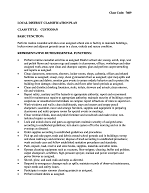Custodian Job Description