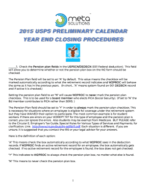 USPS Year-End W2 Processing Procedures