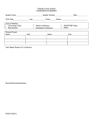 Wakulla County Schools Conference Report