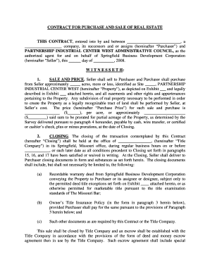 Contract for Purchase and Sale of Real Estate