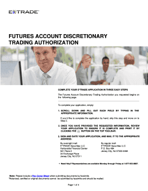 Futures Account Discretionary Trading Authorization