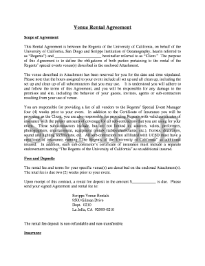 Venue Rental Agreement
