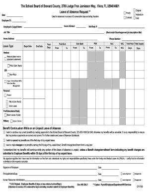 Leave of Absence Request Form