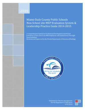Miami-Dade County Public Schools Non-School site MEP Evaluation System Leadership Practice Guide 2014-2015 - ehandbooks dadeschools