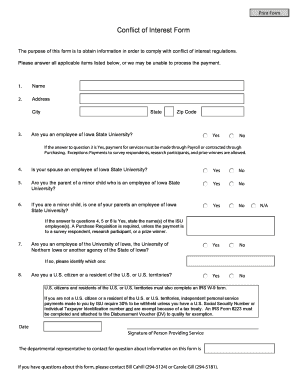 Conflict of Interest Form