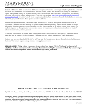 Marymount College may allow a special part-time student in grade 10 12 who in the opinion of the Dean of Admissions may be