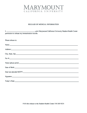 Release of Medical Information