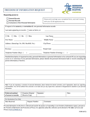 Freedom of Information Request Form