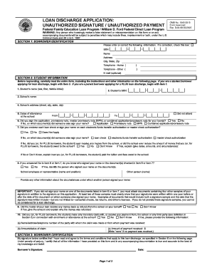 Loan Discharge Application