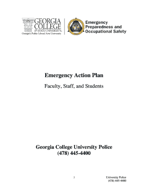 Georgia College Emergency Action Plan