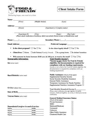 Client Intake Form