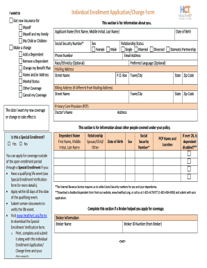 HealthyCT Individual Enrollment Application