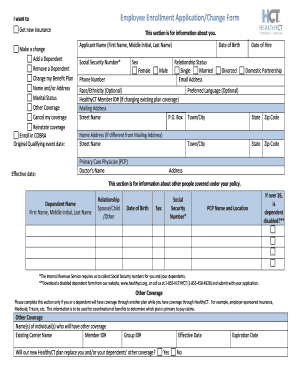 HealthyCT Insurance Enrollment Form
