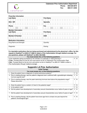 Supprelin LA Prior Authorization Form