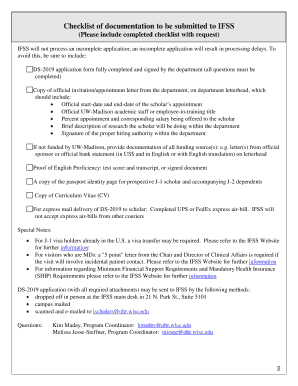 DS-2019 Application for J-1 Exchange Visitors