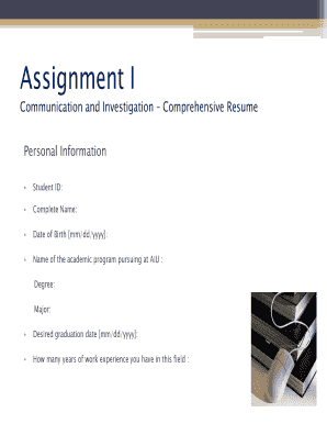 Comprehensive Resume Template
