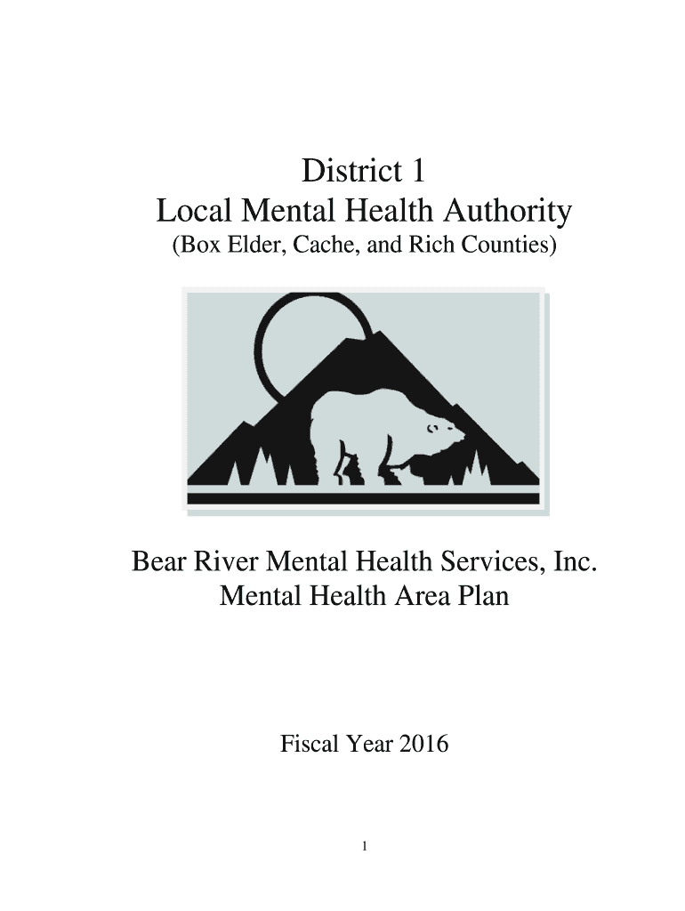 Fillable Online dsamh utah District 1 Local Mental Health Authority